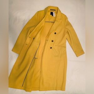 Large Yellow Banana Republic Car Coat